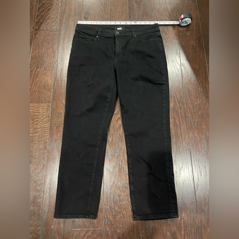 Paige Brigitte High Rise Boyfriend Jeans. Black Wash Women Size 30